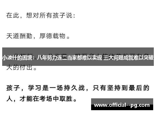 小波什的困境:八年努力连二当家都难以实现 三大问题成就难以突破 小波什的困境:八年努力连二当家都难以实现 三大问题成就难以突破